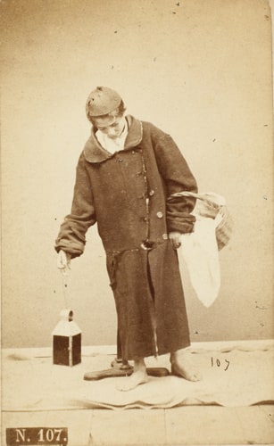 Vendeur ambulant, dans l'atelier du photographe à Naples