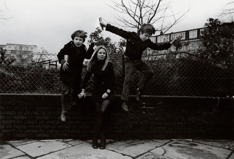 Raga Woods (née Tessa Fothergill) with her sons Llyod and Gavin