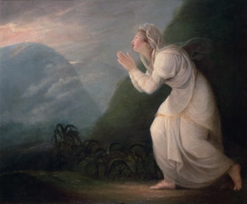 A Persian lady worshipping the rising sun