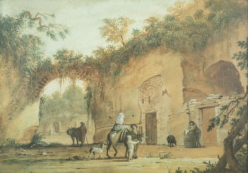 View looking out of the Grotto at Pausillippo
