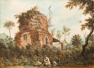View of the tomb of Virgil at Pausilippo [Pozzuoli], Italy