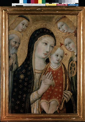The Virgin and Child with St Jerome, St Catherine of Alexandria and two Angels