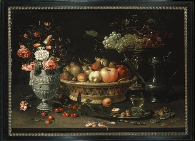 Still Life of Fruit and Flowers