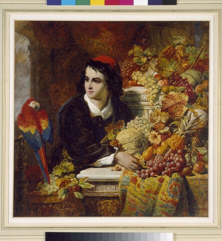 Still Life of Fruits with the Figure of a young Man