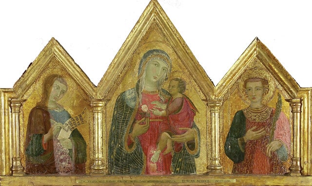 The Virgin and Child, with St John the Evangelist and St Catherine of Alexandria
