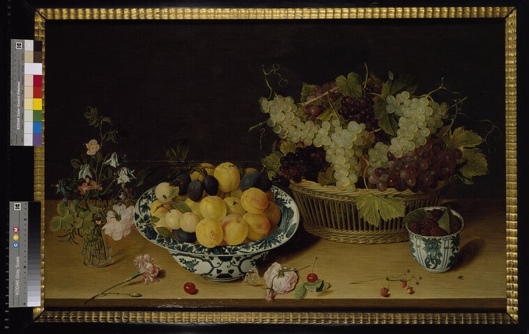 Still Life of Fruit and Flowers