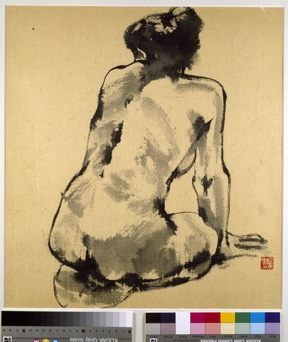 Kneeling girl
