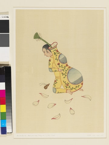Figure with a double-gourd vase