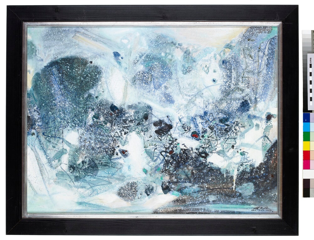 Abstract landscape in blue
