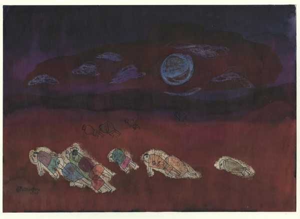 ‘Struggling Figures in a Landscape‘, Franciszka Themerson, 1946 | Tate