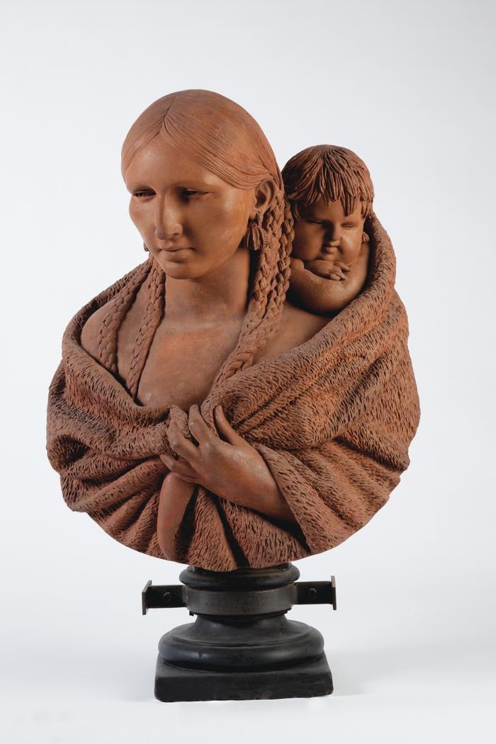 Busto di madre Sauk-Fox, con bambino.