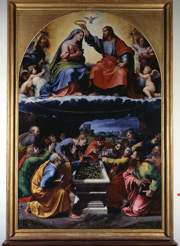 Pala d'altare: Incoronazione della Vergine, c.d. "Madonna di Montel...