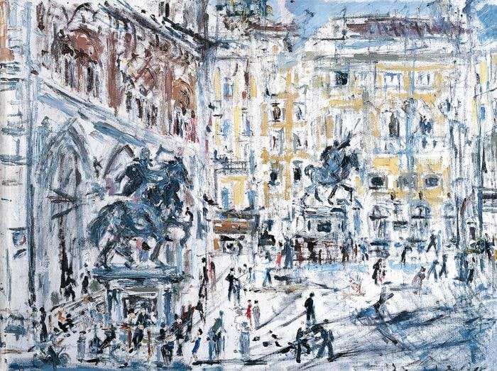 Piazza Cavalli a Piacenza