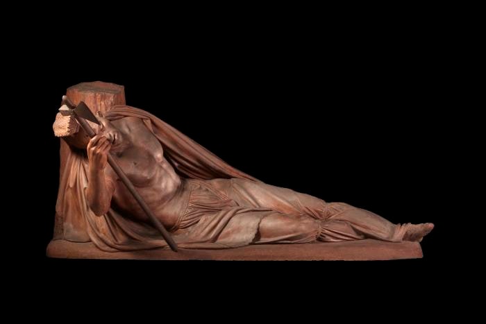 Statua a grandezza naturale di Te-cum-seh o Tecumseh ("Stella Cadente o Cometa Fiammeggiante o Puma che balza")